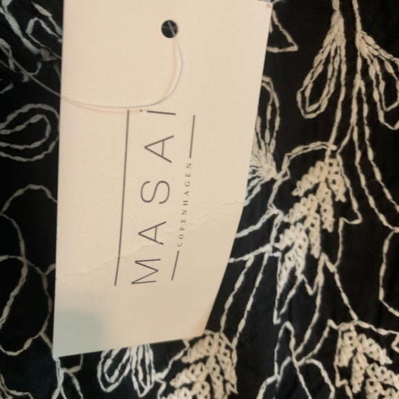 NWT Masia Copenhagen Nela Maxi dress Bomuld Cotton square romantic embroidering - Picture 7 of 16